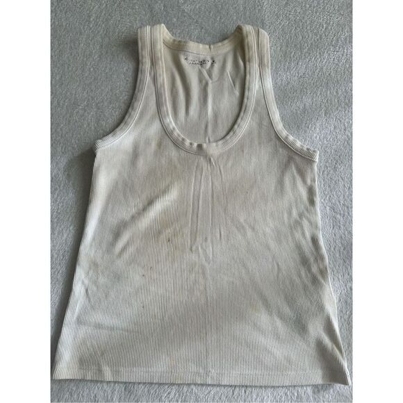 Abercrombie white ribbed tank top size medium - Picture 3 of 5